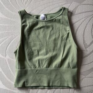 NWOT Light Green Crop Top